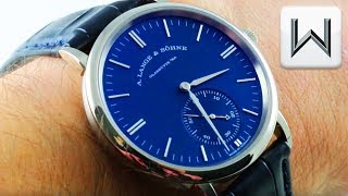 A Lange amp Söhne Saxonia BLUE DIAL 380028 Luxury Watch Review [upl. by Meadows]