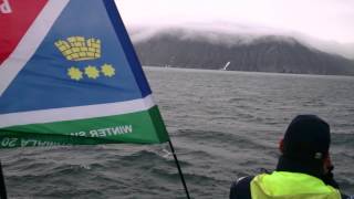 Bering Strait Swim start  flags in the wind [upl. by Emie]