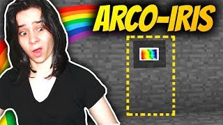 PROCURANDO O BOTÃƒO SECRETO DE ARCOÃRIS no MINECRAFT [upl. by Chobot]