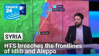 Syria HTS breaches the frontlines of Idlib and Aleppo for the first time since 5 years [upl. by Yelsnia]