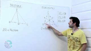 Mediana e baricentro em um triângulo [upl. by Dott]