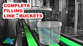 Buckets  Filling And Capping Monoblock I ALBERTINA Machinery [upl. by Nibbor606]