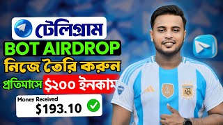 How to create telegram bot  মোবাইল দিয়ে টেলিগ্রাম বট তৈরি করে ইনকাম  Online income [upl. by Mccowyn636]