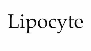 How to Pronounce Lipocyte [upl. by Zandt]