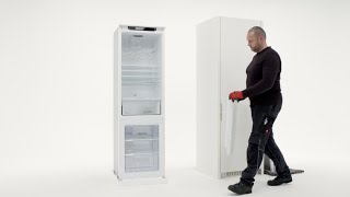 How to install your AEG fridge  freezer top control sliding door [upl. by Zwart]