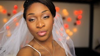 Maquillage mariage  Maquillage mariée peau noire  Tutoriel [upl. by Rosette19]