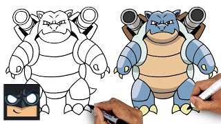 How To Draw Pokemon  Blastoise Draw amp Color [upl. by Hnaht]