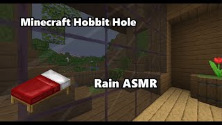 Fall Asleep to Rain sounds in this Peaceful Minecraft Hobbit Hole [upl. by Samy]