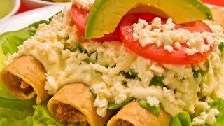 Tacos Dorados de Pollo Estilo Guerrero o Flautas Ahogadas [upl. by Ellenuahs]