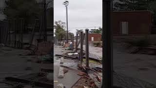 Severe rain and flooding in Roswell New Mexico causes creeks to nearly overflow [upl. by Lekar]