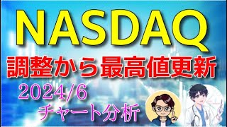 （株式・FX）NASDAQ 調整から再び最高値更新！ 20245 テクニカル分析 NASDAQ ETF QQQ テクニカル分析 [upl. by Acissev]