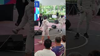 UP Fencing Team demos disciplines at PHFrance Olympics Opening Party [upl. by Vescuso]