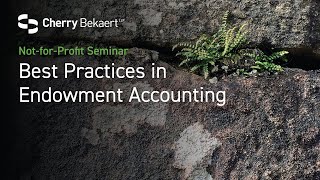 2021 Virtual NotforProfit Seminar Endowment Accounting Best Practices [upl. by Solberg71]