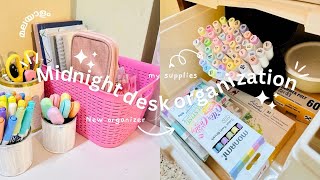 MIDNIGHT DESK ORGANIZATION  DESK ഒന്ന് set ചെയ്യാം  WALL DECORUNBOXING ORGANIZER  WELLWISHERDIY [upl. by Fafa]