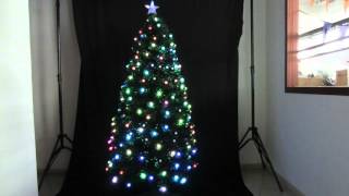 180cm Multi LED Bulbs amp Fibre Optic Christmas Tree [upl. by Longmire]