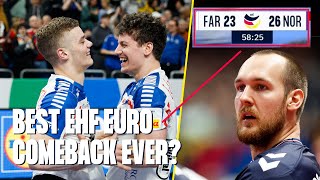 Crazy ending of the match 🤯  Faroe Islands vs Norway  Mens EHF EURO 2024 [upl. by Olifoet643]