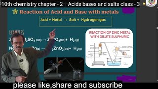 10th chemistry chapter  2  Acids bases and salts class  3 Acids and bases react with metals [upl. by Sheehan]