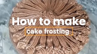 Secret of easy and simple cake frosting How to make chocolate toppingbutter cream frosting recipe [upl. by Sainana]