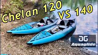 Aqualide Chelan 120 VS 140 Comparison on Moving Water [upl. by Burt]