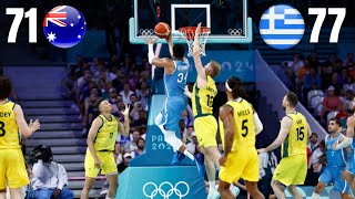 Greece vs Australia Giannis Antetokounmpo Shines as Greece Defeats Australia in Paris olympic 2024 [upl. by Norton]