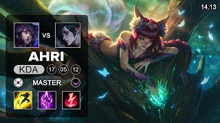 Ahri vs Hwei Mid  KR Master  Patch 1413 Season 14 [upl. by Ecneps]