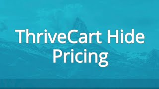 ThriveCart Checkout Without Displaying Price [upl. by Lerej]