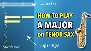 A Major Scale Tutorial Tenor Sax  Saxplained [upl. by Anitel]