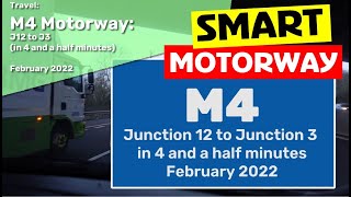 TRAVEL M4 Smart Motorway Junction 12 to 3 in four mins  at 420 MPH [upl. by Yekim]