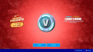 OPEN FREE VBUCKS PRESENT IN FORTNITE [upl. by Vasili]