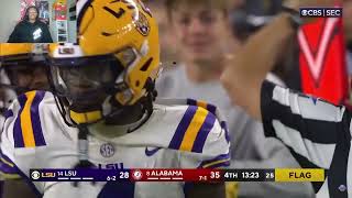 REACTING TO 8 Alabama vs 14 LSU Full Game Highlights  Week 10 collegefootball [upl. by Suivatco]