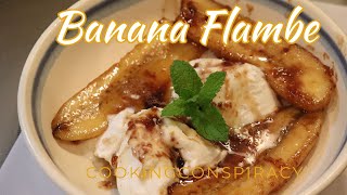 Bourbon Banana Flambe An Easy Banana Foster Knock Off [upl. by Conah]