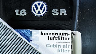 VW Golf 4 16 SR InnenraumfilterPollenfilter wechseln [upl. by Sloane]