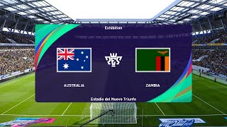 Australia vs Zambia 28072024 Olympic Games PES 2021 [upl. by Gentes]