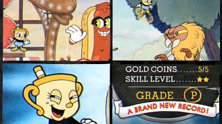 Cuphead  All Pacifist Rank Stages As Ms Chalice [upl. by Hollah]