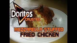 Doritos fried mozzarella stuffed chicken breast [upl. by Ayouqes]