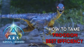 Ark Survival Ascended  How To Tame TROODON  Taming Method What They Need [upl. by Llemaj]