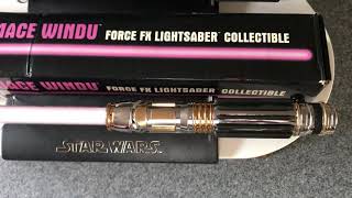 force fx lightsabers Mace windu comparison Hasbro  master replicas [upl. by Negris]