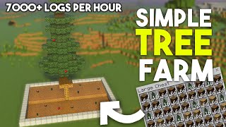 Minecraft Wood Farming  7000 Wood Logs Per Hour  Easy Tree Farm 120 [upl. by Ettezel]