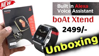 boat xtend smartwatch with alexa builtin 169 hd display  boat xtend smartwatch unboxing 2023 [upl. by Daub]