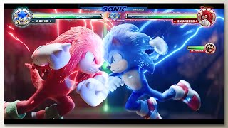 Knuckles vs Sonic Temple with Healthbars [upl. by Eerazed]