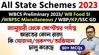 All state government schemes  January to September 2023  current affairs  WBCS preliminary 2023 [upl. by Ettenot801]