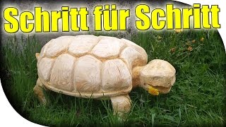 Der Weg zur Schildkröte  Kettensägenschnitzen Anleitung Einsteiger [upl. by Nived]