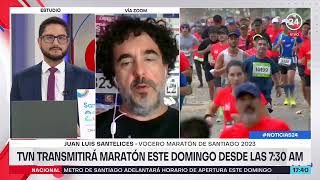 Vocero Maratón de Santiago quotTenemos un total de 30 mil inscritosquot [upl. by Adabel]