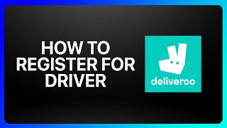 How To Register For Deliveroo Driver Tutorial [upl. by Aig]