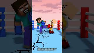 Herobrine vs Saitama BlingBangBangBorn Fight minecraftshorts [upl. by Lebasile794]