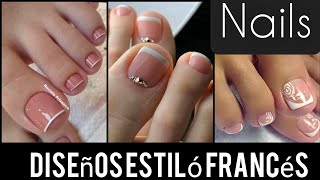 DISEÑOS DE UÑAS PARA PIES FRANCÉS 2021NAILS FRENCHS ❤️ 2022 nailsfrenchs [upl. by Airamzul]