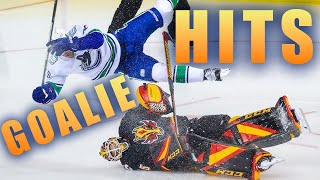 NHL BIGGEST HITS on Goalies  2BC Reacts [upl. by Connie]