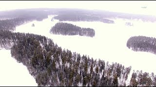 Punkaharju Ridge area 4K Winter scenery Valkialampi [upl. by Ulund]