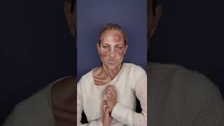 Stone Man Disease viralvideo makeuptutorial transformation makeup scary disease [upl. by Ardnohsed]