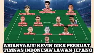 🛑KEVIN DIKS AKAN PERKUAT TIMNAS INDONESIA HADAPI JEPANGKABAR PEMAIN DIASPORANETIZEN MALAYSIA IRI [upl. by Snoddy]